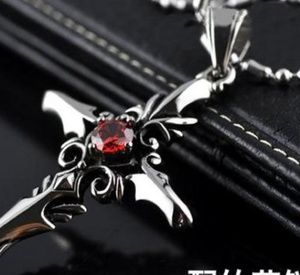 ***Garnet cross necklace